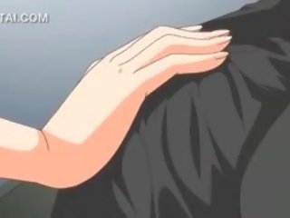 Sad hentai schattig tiener meisje zuigt haar vriendjes piemel
