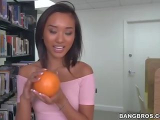 Alina Li teaches on how to suck cock